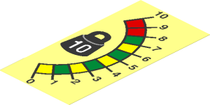 Sticker  5.9 x  2.9 with Weight Symbol and Weight Scale