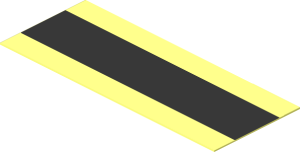 Sticker  0.8 x  2 with Black Stripe on Transparent Background