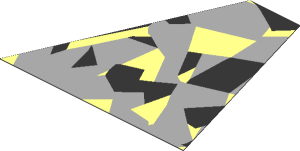 Sticker  2.7 x  2.7 Trapezoid with Iridescent Polygons