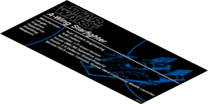 Sticker  7.2 x 15.2 with Star Wars A-Wing Starfighter Specifications