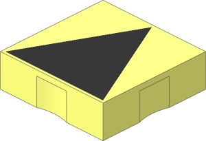 Duplo Tile  2 x  2 with Black Isosceles Triangle Pattern