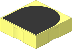 Duplo Tile  2 x  2 with Black Inverse Arch Pattern