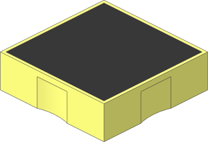 Duplo Tile  2 x  2 with Black Square Pattern