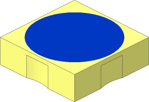 Duplo Tile  2 x  2 with Blue Disc Pattern