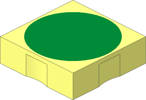 Duplo Tile  2 x  2 with Green Disc Pattern