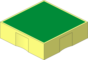 Duplo Tile  2 x  2 with Green Square Pattern