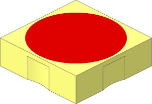 Duplo Tile  2 x  2 with Red Disc Pattern