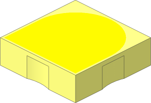 Duplo Tile  2 x  2 with Yellow Inverse Arch Pattern