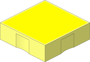 Duplo Tile  2 x  2 with Yellow Square Pattern