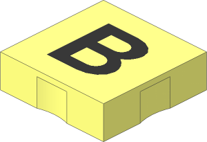 Duplo Tile  2 x  2 with "B" Pattern