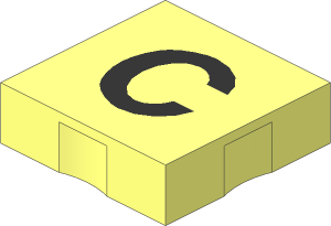 Duplo Tile  2 x  2 with "C" Pattern