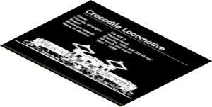 Sticker  6 x 8 with Crocodile Locomotive