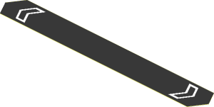 Sticker Pointed Rectangle with Black "MINDSTORMS" on Silver Background
