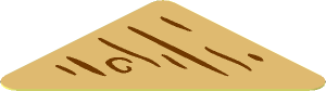 Sticker  1.5 x  1.5 Triangular with Wood Grain