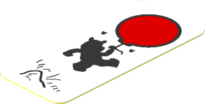 Sticker  1.8 x  0.8 with Bear and Red Balloon
