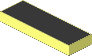 Tile  1 x  3 with Mustang Emblem Pattern