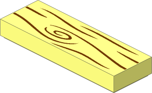 Tile  1 x  3 with Wood Grain Pattern