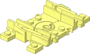 Train Track Flexible Segment (Complete, Bent Left)
