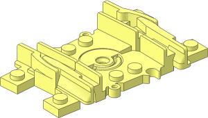 Train Track Flexible Segment (Complete, Bent Right)