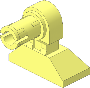 Minifig Robot Leg  1 x  2 x  1.667 with Pin
