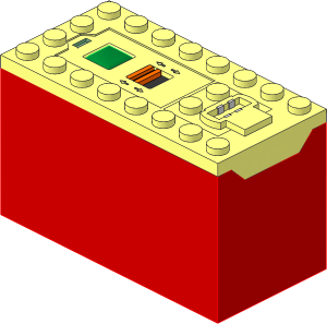 Electric Power Functions AAA Battery Box, Red Bottom (Needs Work)