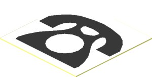 Sticker  1.1 x  1.1 with Black Telephone on White Background
