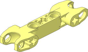 Constraction Connector  7 x  2 with Double Angled Ball Sockets and Perpendicular Axle/Pin Holes