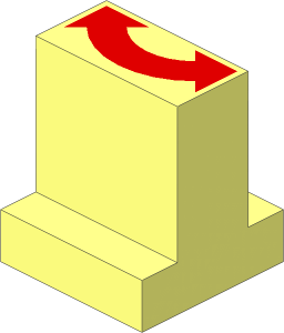 Duplo Train Track Point Lever with Double-Ended Arrow Pattern