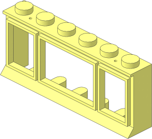 ~Window  1 x  6 x  2 Classic with Solid Studs