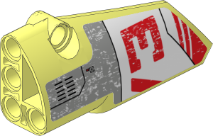 Technic Panel Fairing Smooth #3 (Medium) with EV3 Sticker #1