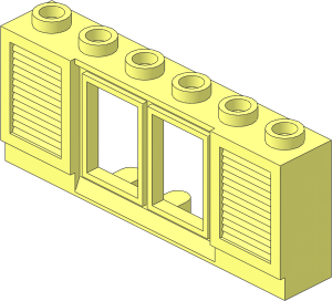 ~Window  1 x  6 x  2 Classic Shuttered with Short Sill