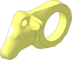 ~Animal Cow Head Left with White Eye and Blaze Pattern