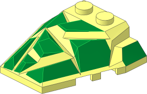 Wedge  4 x  4 Fractured Polygon Top with Metallic Gold Pattern