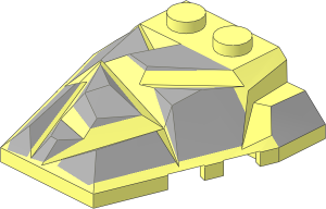 Wedge  4 x  4 Fractured Polygon Top with Light Bluish Grey Pattern