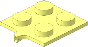 ~Hinge Plate  2 x  7 with 3L Bendable Coupling Nylon - End 2