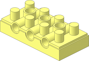 ~Duplo Brick  2 x  4 with Holes Bottom