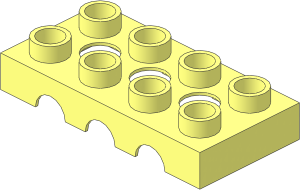 ~Duplo Brick  2 x  4 with Holes Top