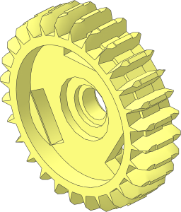 Technic Gear 28 Tooth Double Bevel with Peghole