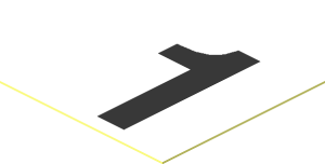 Sticker  1.1 x  1.1 with Black "1" on White Background