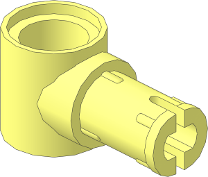 Technic Pin with Friction with Perpendicular Pin Hole Type 2