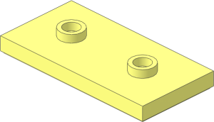 Plate  2 x  4 with Groove with  2 Studs