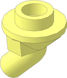 Plate  1 x  1 Round with Angled Bar