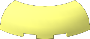 Brick  3 x  3 x  1 Corner Round with Curved Top