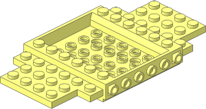 Car Base  6 x 12 with 6 Studs on Each Side