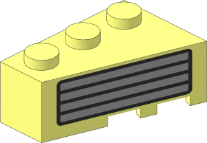 Wedge  3 x  2 Left with Grille Sticker