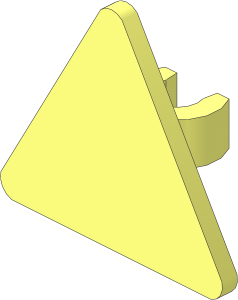 ~Roadsign Clip-on  2.2 x  2.667 Triangular (Thick C-Clip) (Obsolete)