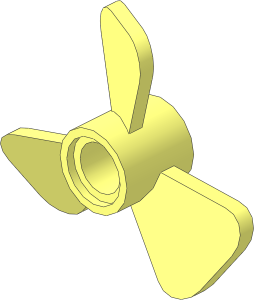 Propeller  3 Blade  3.5 Diameter with Technic Peghole