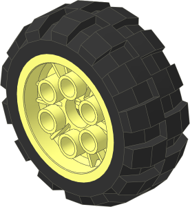 Wheel Rim 20 x 33 with  6 Pinholes with Tyre 20/ 40 x 33 Off Road
