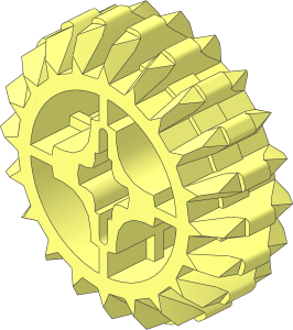 Technic Gear 20 Tooth Double Bevel Reinforced
