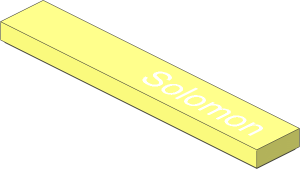 Tile  1 x  6 with "Solomon" Pattern